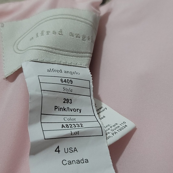 Flower girl dress pink and ivory size 4 - Picture 4 of 4